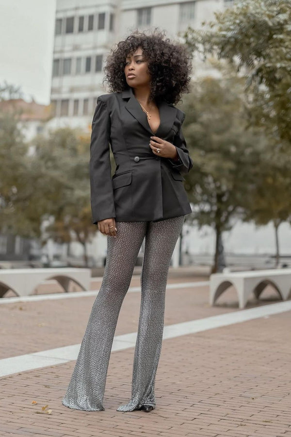 Falisa Diamante Net Blazer Set