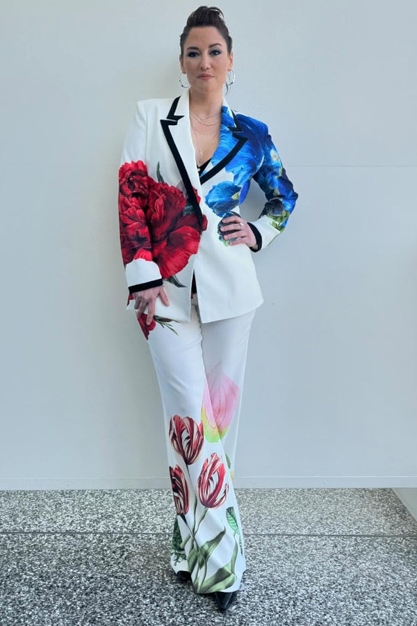 Guga Floral Printed Blazer Set - Floral
