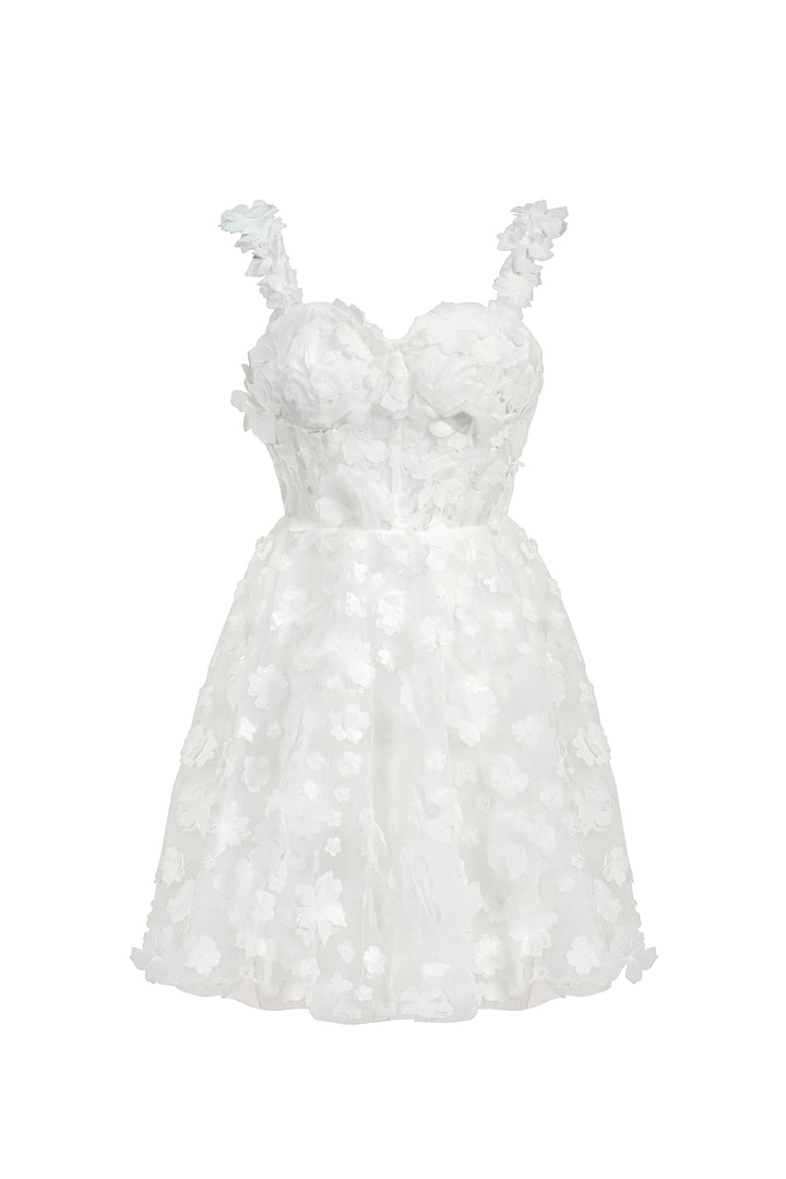 Lali Sleeveless Flowers Mini Dress