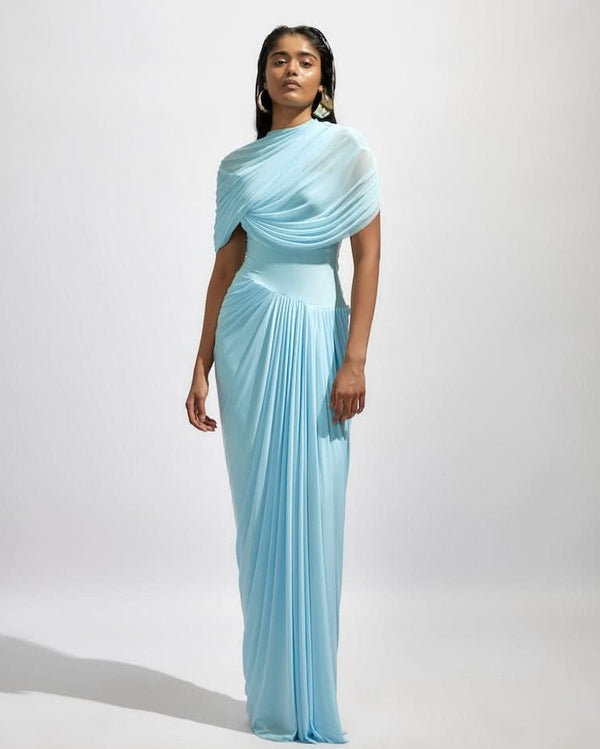Jasmine Baby Blue Maxi Dressx