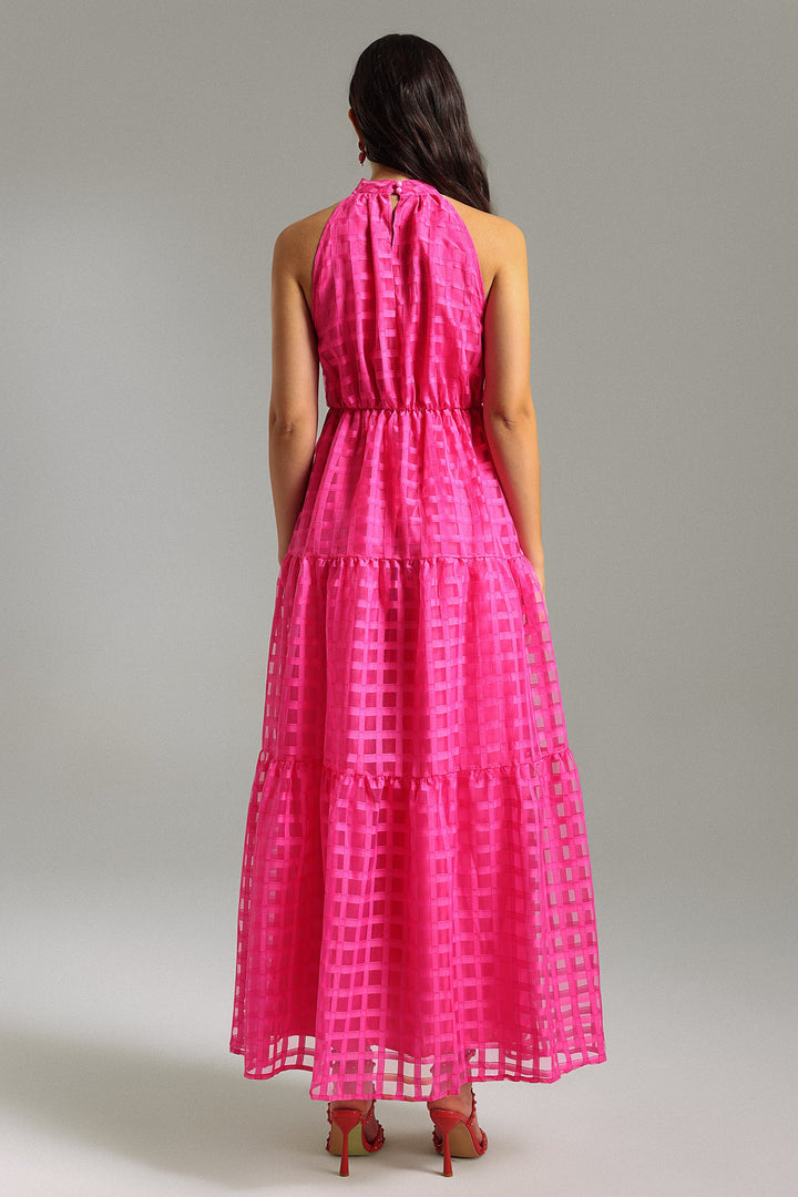 Derela Sleeveless Plaid Maxi Dress