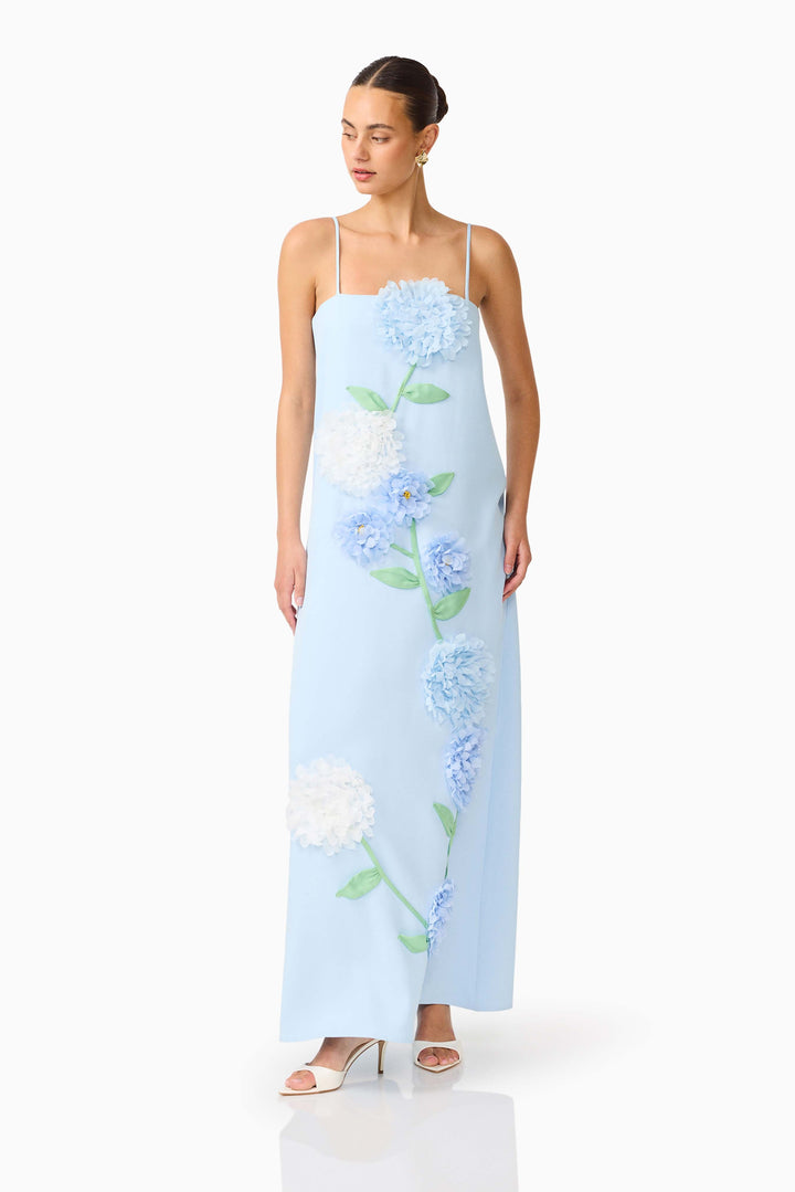 buttercup embroidered maxi dress in white Elliatt Buttercup Embroidered Maxi Dress