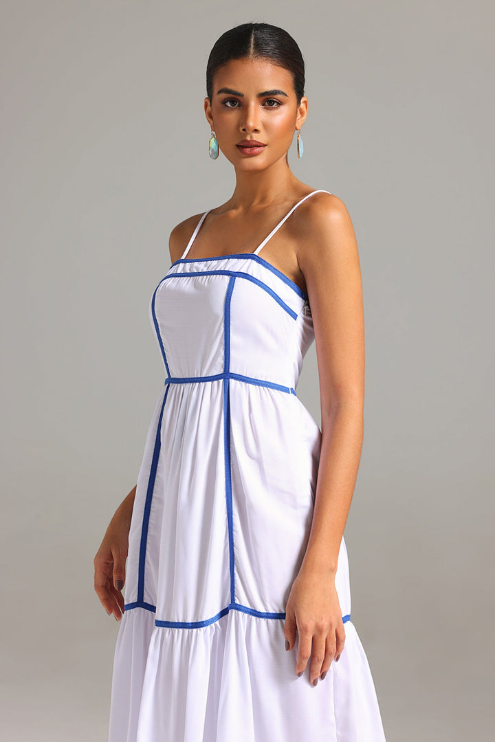 Katrina Halter Stripe Midi Dress