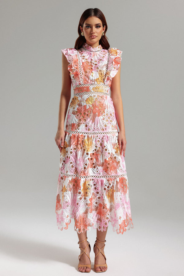 Ksenia Sleeveless Lace Midi Dress