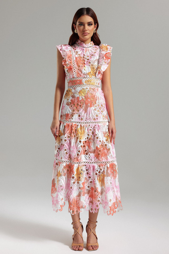 Ksenia Sleeveless Lace Midi Dress