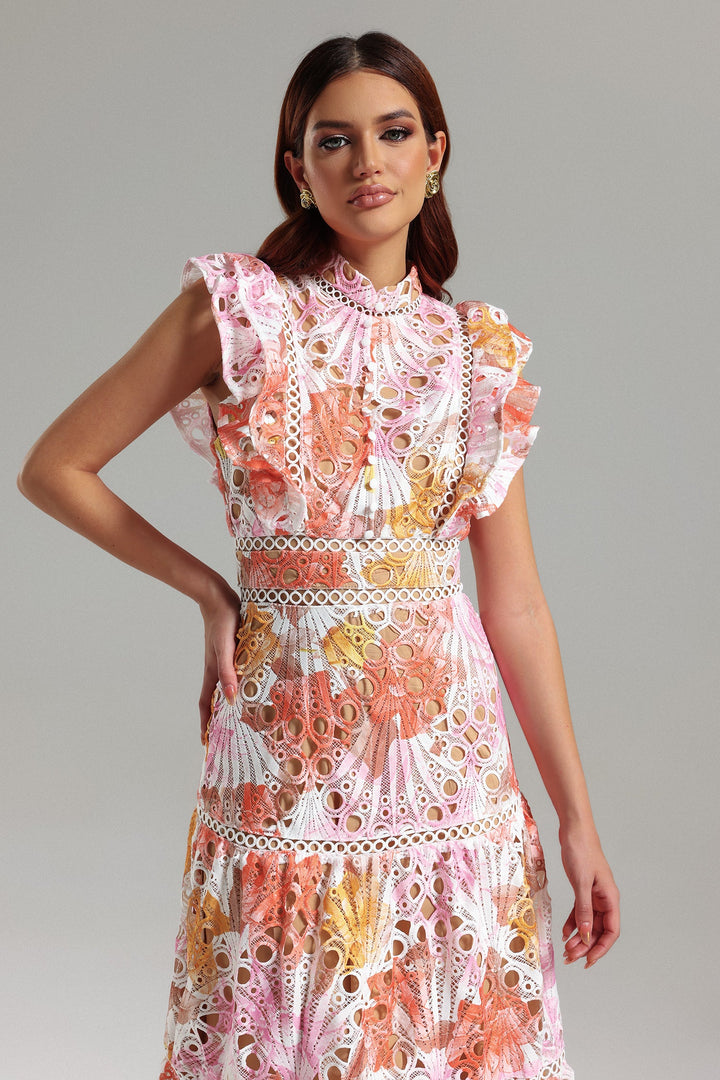 Ksenia Sleeveless Lace Midi Dress  JWISI