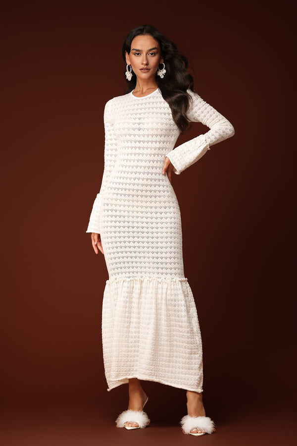 Lilya Hollow Long Sleeves Maxi Dress