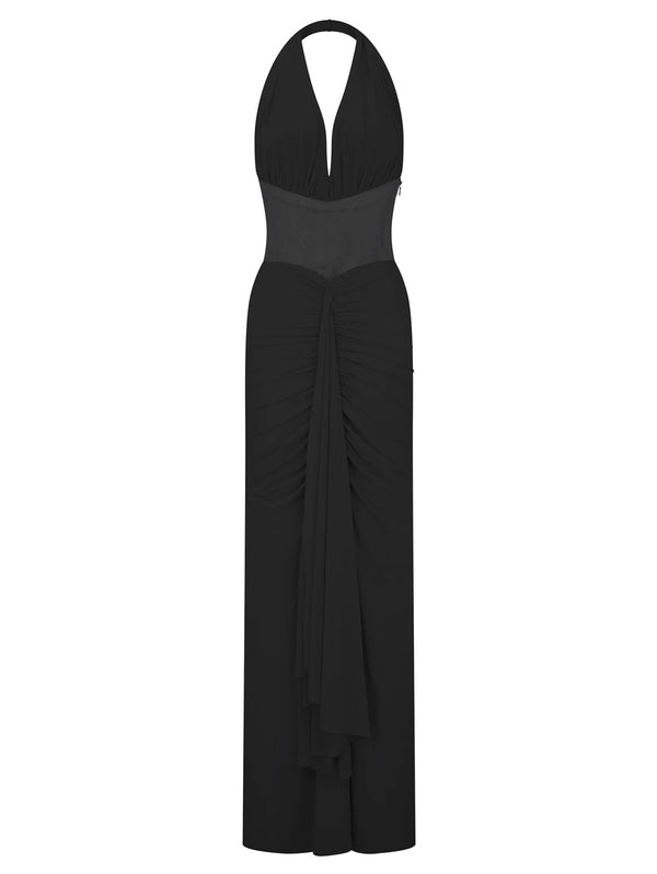 Halter Knit Maxi Dress