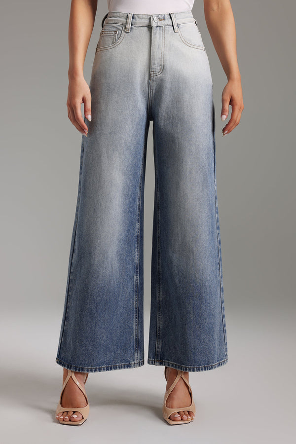 Pallas Gradient Wide-Leg Jeans