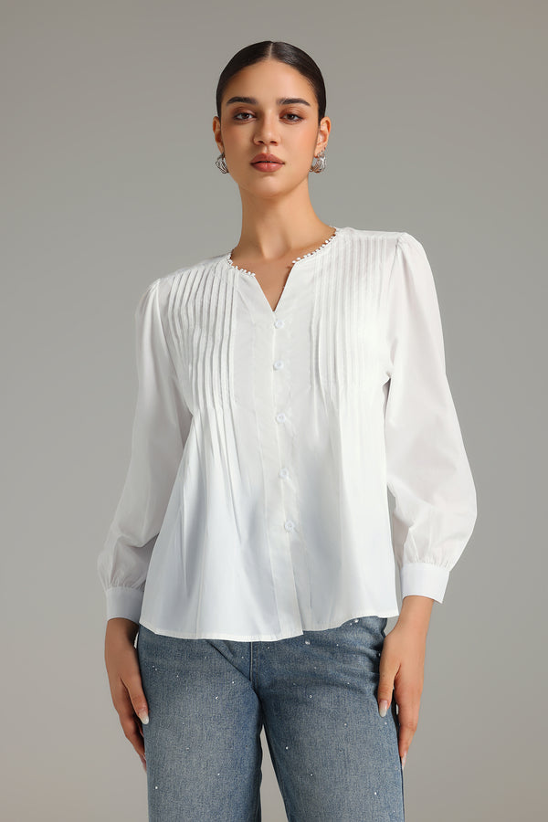 Yasir Pleated Long Sleeves Shirt