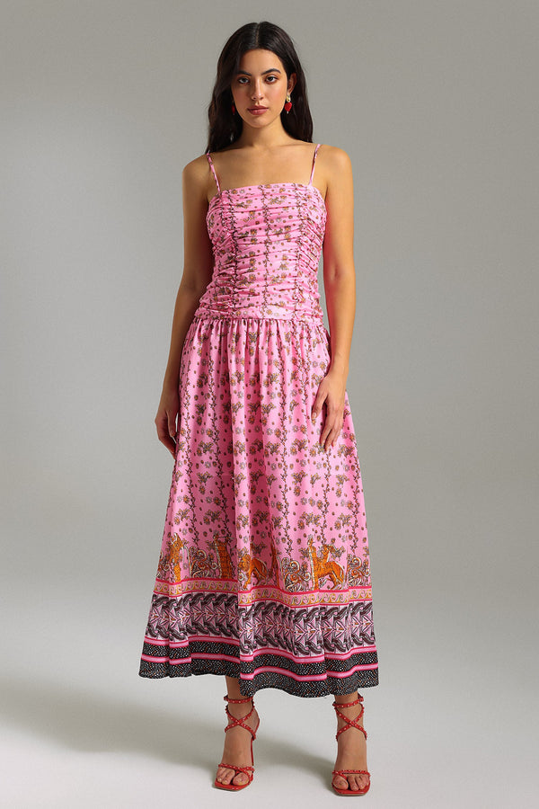 Zilpah Halter Printed Dress