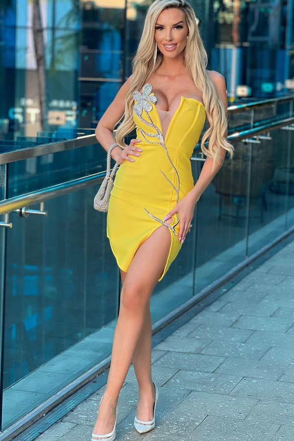 vsuppastar-Bristol Diamonate Mini Bandage Dress
