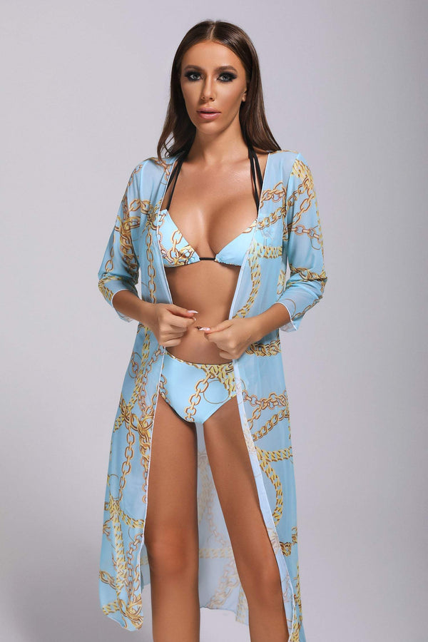 Bryony Bikini Three Piece Set - Green